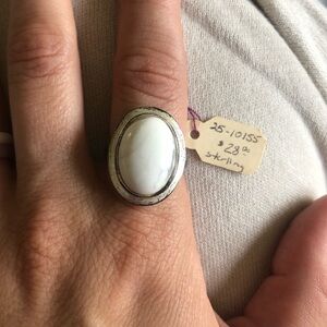 White stone ring